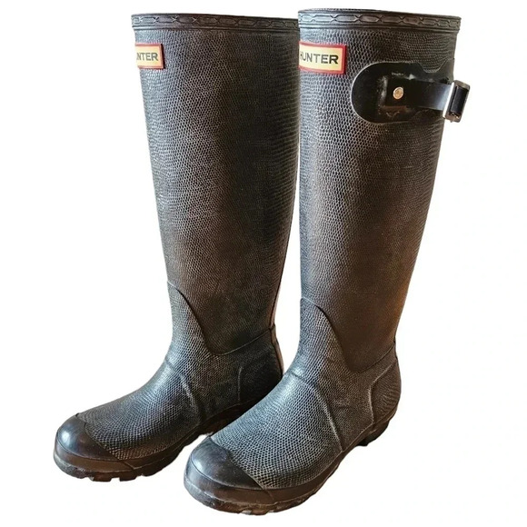 Hunter Waterproof Tall Black Boots Size US 6. - Picture 2 of 6